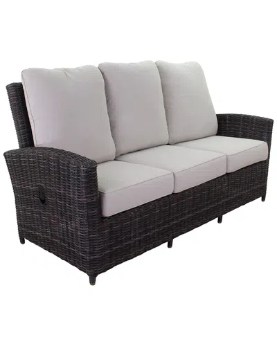Courtyard Casual Chelshire Silver Recline Sofa In Gray