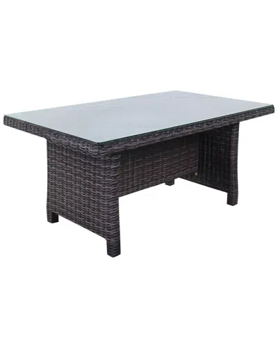 Courtyard Casual Cheshire Chow Height Dining Table Woven Top In White