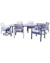 Courtyard Casual Cabo 7pc Mixed Extension Dining Set In Grey