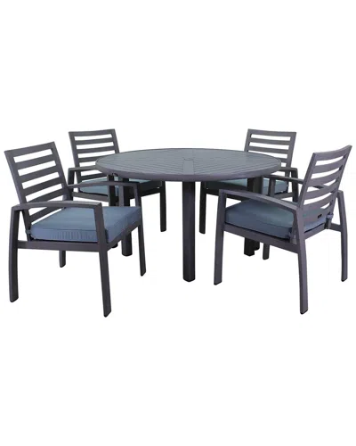COURTYARD CASUAL CREATIVE OUTDOOR PRODUCTS COURTYARD CASUAL CABO GREY 5PC DINING SET