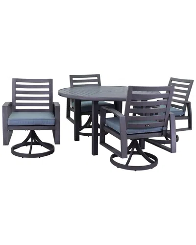 Courtyard Casual Cabo Grey 5pc Motion Dining Set