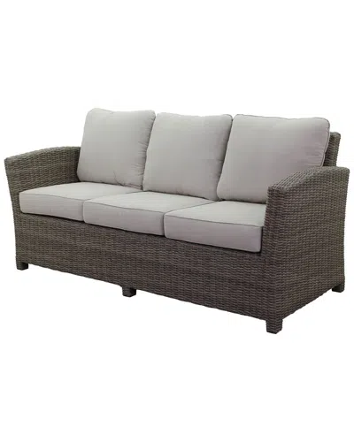 Courtyard Casual Creative Outdoor Products  Capri Grey Sofa With Cushions
