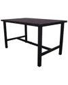Courtyard Casual Courtyard Causal Santorini Black Aluminum 65in Rectangle Balcony Table With Umbrella In Black