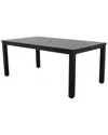 Courtyard Casual Madison 70in Rectangle Aluminum Dining Table In Black