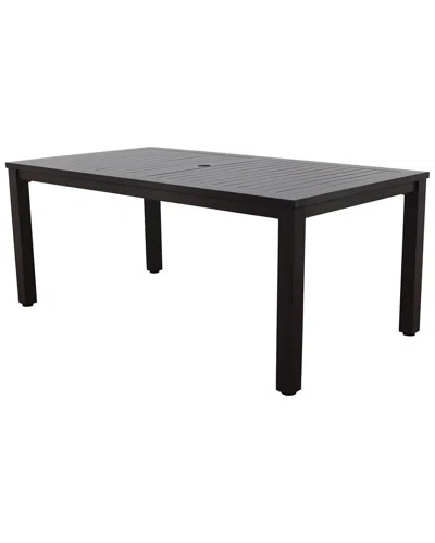 Courtyard Casual Creative Outdoor Products  Madison 70in Rectangle Aluminum Dining Table In Rust