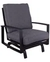 Courtyard Casual Creative Outdoor Products  Santorini Black Aluminum 2 High Motion Chairs With Envelo In Black