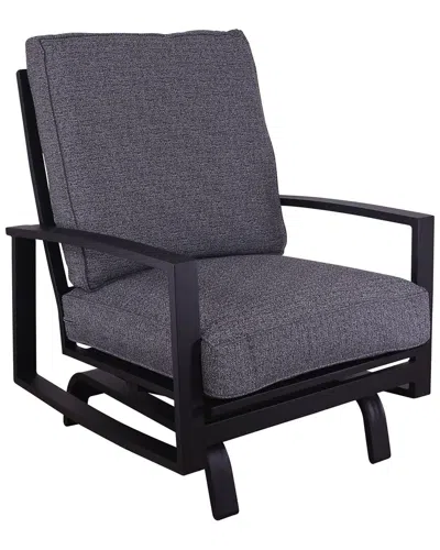 COURTYARD CASUAL CREATIVE OUTDOOR PRODUCTS COURTYARD CASUAL SANTORINI BLACK ALUMINUM 2 HIGH MOTION CHAIRS WITH ENVELO
