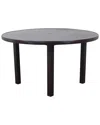 Courtyard Casual Santorini Black Aluminum 54in Round Dining Table With Umbrella Hole In Black