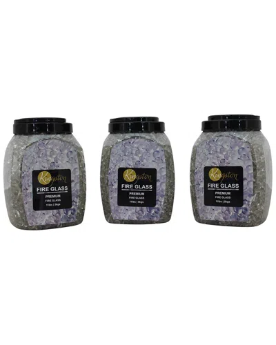 Courtyard Casual Glass Beads For Firepit 15 Kgs In Black