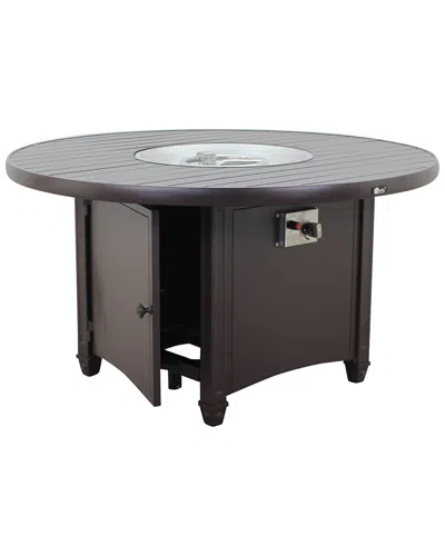 Courtyard Casual Madison 48 Aluminum Firepit 55000-60000 Btu Output Does Not Include Glass Wind Scre In Brown