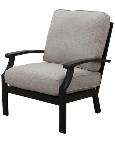 Courtyard Casual Madison Club Chair Alum Frame In Black