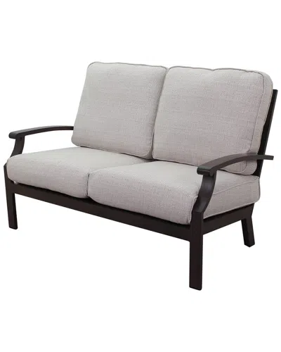 Courtyard Casual Madison Loveseat Aluminum Frame In Gray