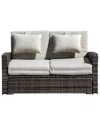 Courtyard Casual Miranda Loveseat To Daybed Combo In Grey