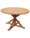 Courtyard Casual Round Flag Leg Dining Table In Natural