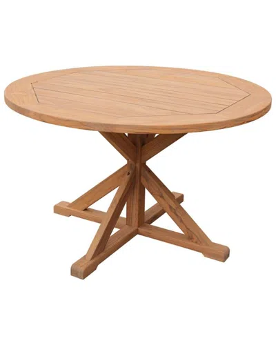 Courtyard Casual Round Flag Leg Dining Table In Natural