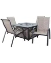 Courtyard Casual Santa Fe 5pc Fire Pit Set In Brown