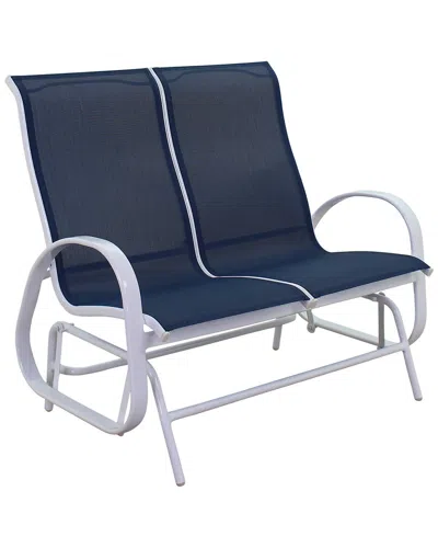 Courtyard Casual Santa Fe Aluminum Sling Loveseat Glider