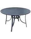 Courtyard Casual Santa Fe Medium Silver Dining Table In Blue