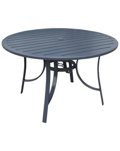 Courtyard Casual Santa Fe Medium Silver Dining Table In Blue
