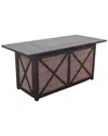 Courtyard Casual Santa Fe Rectangle Fire Pit In Brown