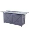 Courtyard Casual Santa Fe Rectangle Firepit In Gray