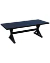 Courtyard Casual Santorini Rectangle Dining Table With Umbrella Hole In Black
