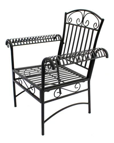 Courtyard Casual Set Of 2 French Quarter Outdoor Chairs In Black