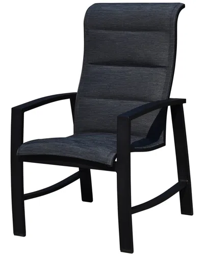Courtyard Casual Set Of 2 Santorini Padded-sling Dining Chairs In Black