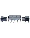 Courtyard Casual Spring Valley 5pc Patio Set In Royal