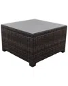 Courtyard Casual St Lucia 37in Square Corner End Table In Silver