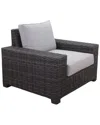 Courtyard Casual St Lucia Club Chair With Cushions In Silver