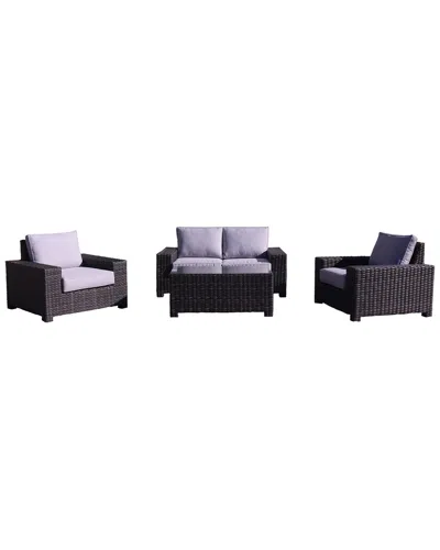 Courtyard Casual St Lucia Loveseat With Cushions In Silver