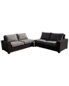 Courtyard Casual St Lucia Silver Oak 2pc Sectional Set With 1 Left Loveseat  And 1 Right Loveseat With Cushions In Silver