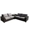 Courtyard Casual St Lucia Silver Oak 3pc Sectional Set With 1 Left And 1 Right  Sectional Loveseats And 1 Corner End In Silver