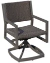 Courtyard Casual Venice 2 Swivel Spring Dining Chairs In Grey