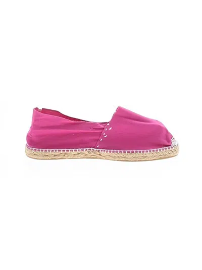 Pre-owned Cousu Main Flats In Pink