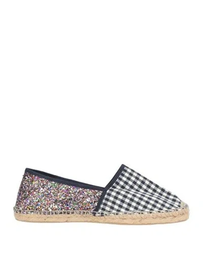 Cousu Main Woman Espadrilles Navy Size 6 Textile Fibers In Multi