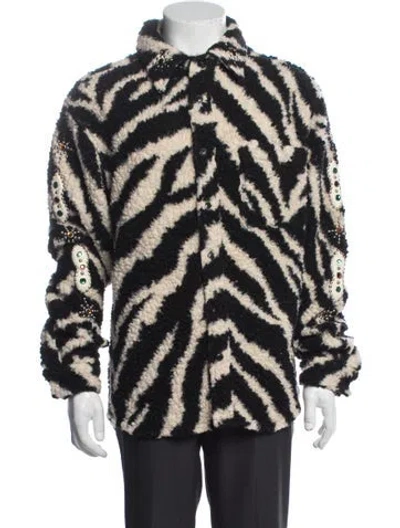 Pre-owned Cout De La Liberte Animal Print Jacket In Blue