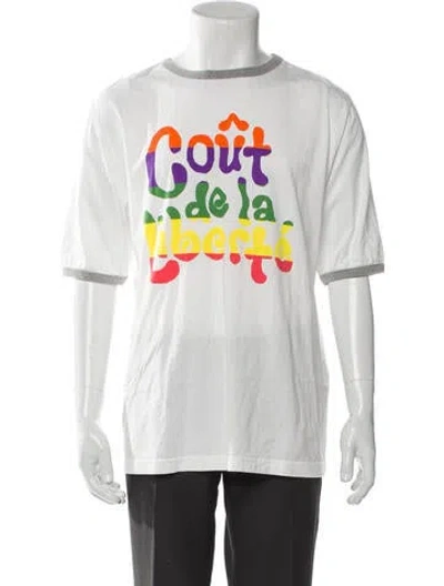 Pre-owned Cout De La Liberte Bamboo Graphic Print T-shirt In Neutral