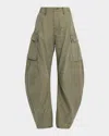 Cout De La Liberte Barrel-leg Cargo Pants In Green