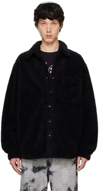 Cout De La Liberte Black Tommy Sherpa Knit Oversized Jacket