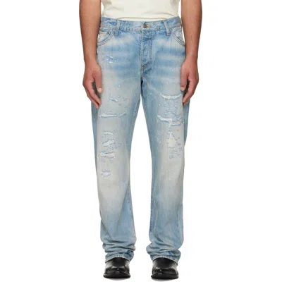 Cout De La Liberte Blue Bobby Selvage Relaxed Jeans