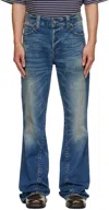 Cout De La Liberte Blue Jimmy Sioux Twisted Flare Jeans In Blue