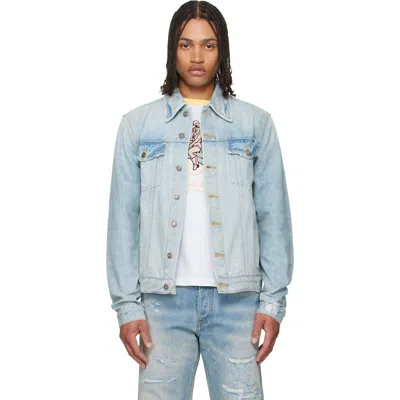 Cout De La Liberte Blue Johnny Vintage Dbl Dip Denim Trucker Jacket