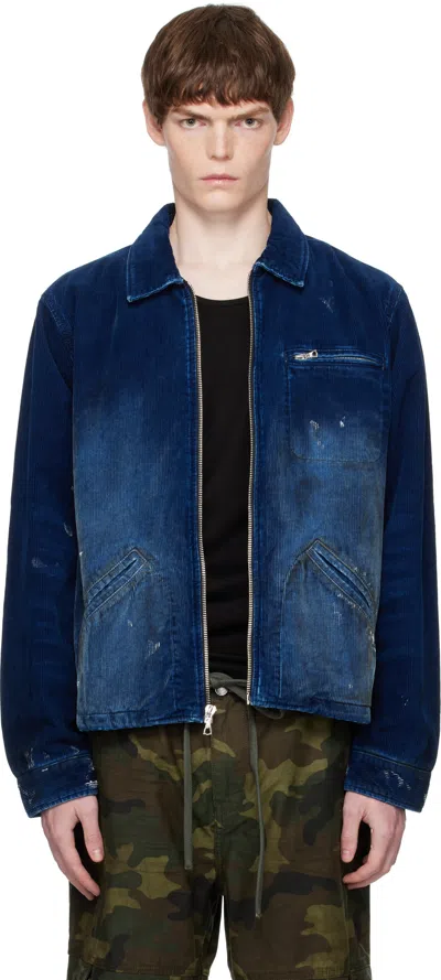 Cout De La Liberte Blue Luke Indigo Cord Jacket