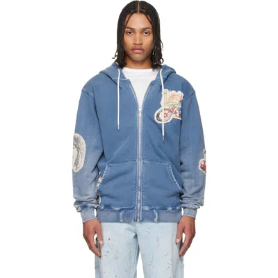 Cout De La Liberte Blue Lynard California Cool Terry Graphics Zip Hoodie