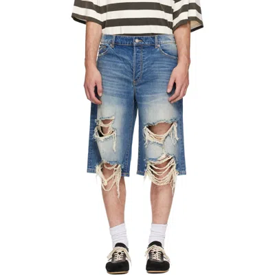 Cout De La Liberte Blue Zander Crispy Baggy Denim Shorts