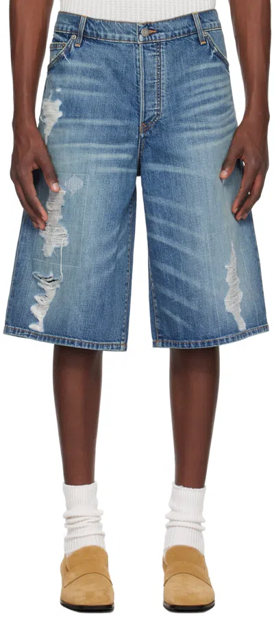 Cout De La Liberte Blue Zander Denim Shorts In Cloony