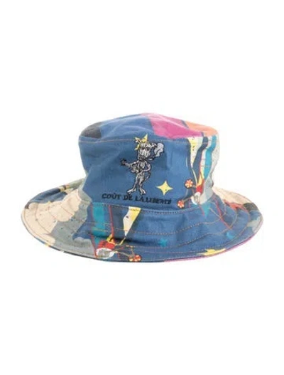 Pre-owned Cout De La Liberte Bucket Hat W/tags In Blue