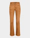 Cout De La Liberte Camila Mid-rise Twill Bootcut Pants In Rust